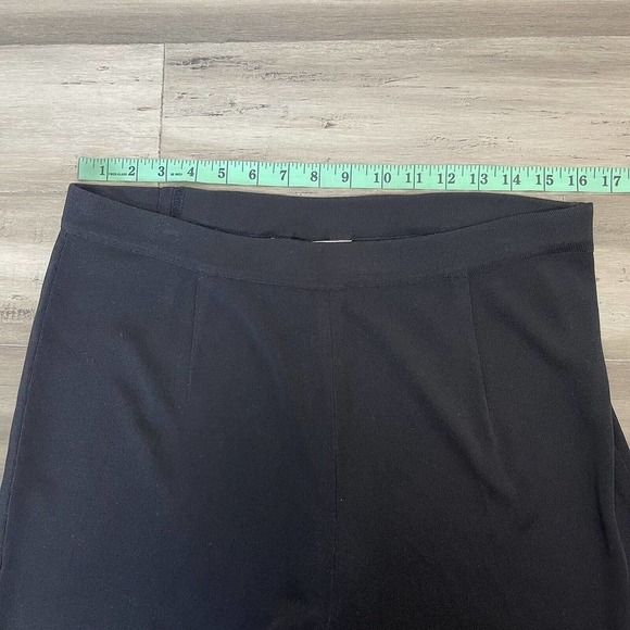 Exclusively Misook Wide Leg Knit Pants Elastic Waist Pull On Black XL - Picture 5 of 8